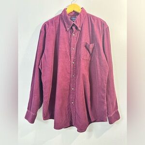 Croft & Barrow corduroy shirt long sleeve size XL 100% cotton
